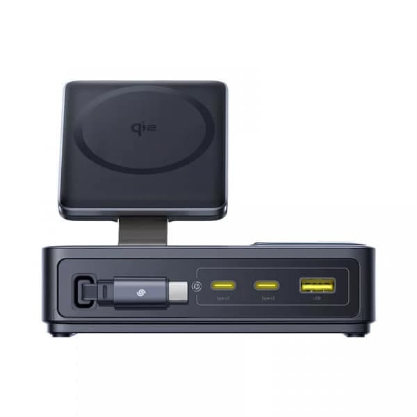 Φορτιστής γραφείου Baseus Nomos QI 5in1, 140W, 5A, 1 x USB-A - 2 x USB-C, Μαύρο P10178800123-00 2
