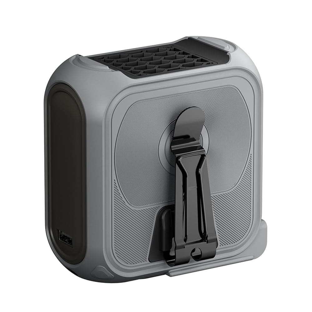 Techsuit - Φορητός μίνι ανεμιστήρας Premium (Z13) - με Power Bank, Επαναφορτιζόμενος, 5 ταχύτητες ανέμου, Αγκράφα ζώνης, 10000mAh - Γκρι 2