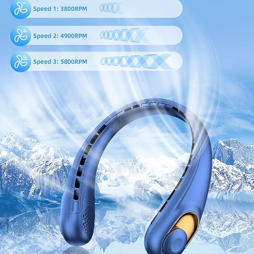 Techsuit - Ανεμιστήρας Λαιμού (S9) - Φορητός, με Ψηφιακή Οθόνη, 3 Ταχύτητες Ανέμου, 5200mAh, 5800RPM - Μαύρο 12