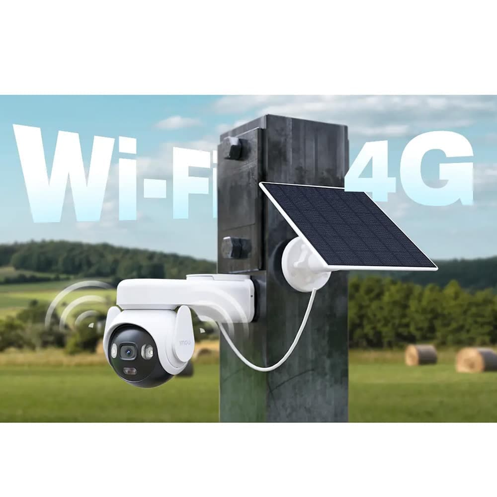 Imou - Εξωτερική κάμερα AOV PT Kit (IPC-B7ED-5M1TEA) - 5MP, 8x, 4G, Wi-Fi, Pan 330°, Tilt 90°, 10000mAh, Ηλιακό πάνελ 5W - Λευκό 3