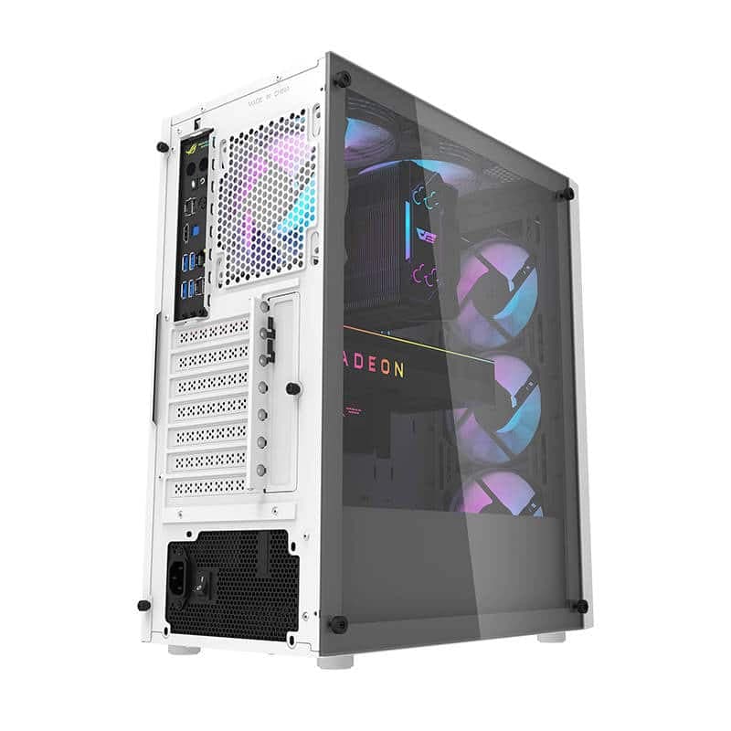Darkflash DK351 θήκη υπολογιστή (λευκή) + 4 ανεμιστήρες RGB 3