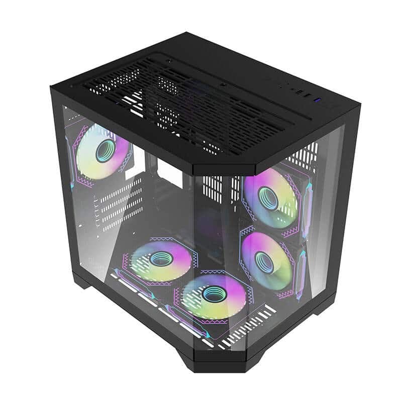 Darflash FT350 θήκη υπολογιστή + 5 ανεμιστήρες aRGB (μαύρο) 9