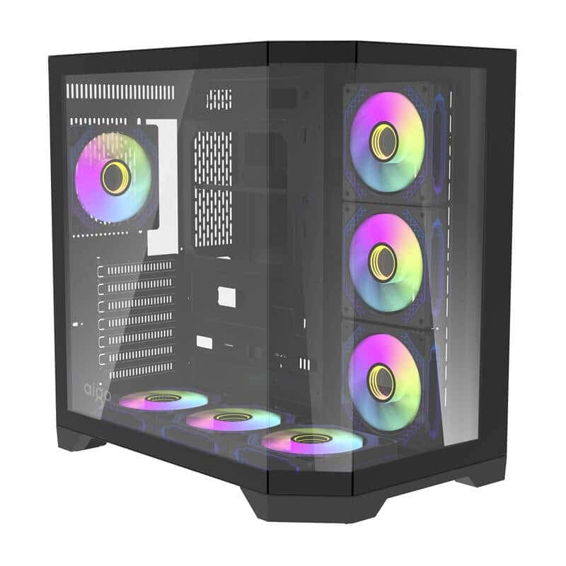 Darflash FT418 PRO θήκη υπολογιστή + 7 ανεμιστήρες aRGB (μαύρο) 10