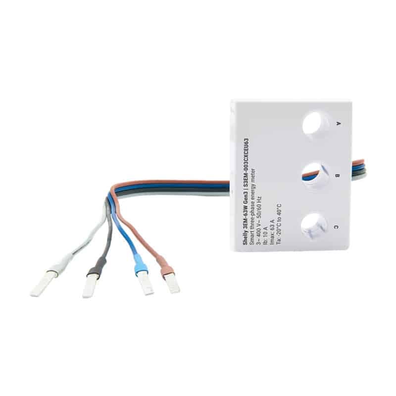 Shelly 3EM-63W Gen3 μετρητής ενέργειας WiFi 1/3 καναλιών (ενσύρματο μοντέλο) 3