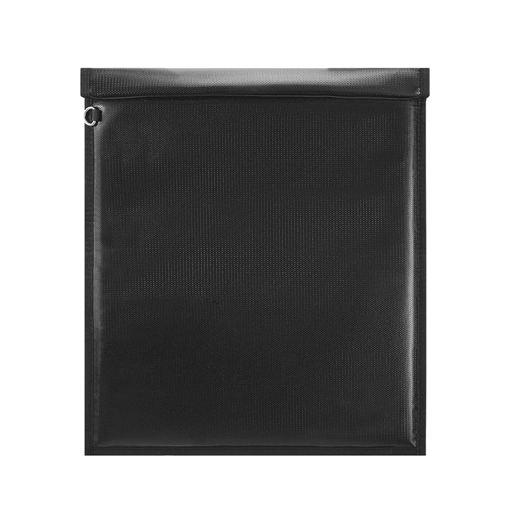 Techsuit - Αντικλεπτική τσάντα RFID (AF4) - για tablet, πυράντοχη, αδιάβροχη, με μηχανισμό αποκλεισμού ηλεκτρομαγνητικών πεδίων, 33x26cm - μαύρη