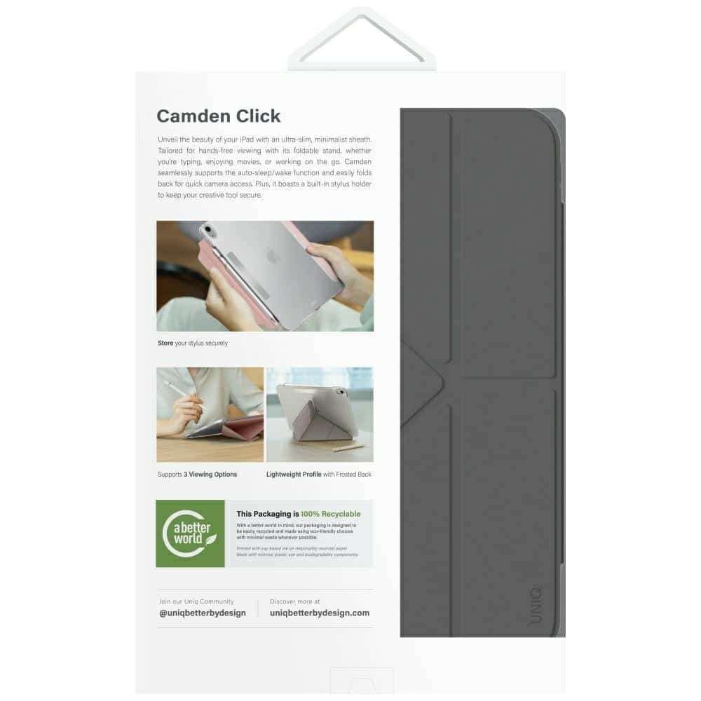 Θήκη UNIQ Camden Click για iPad 11" A16 (2025) / iPad 10.9" 10 γενιάς (2022) γκρι 8