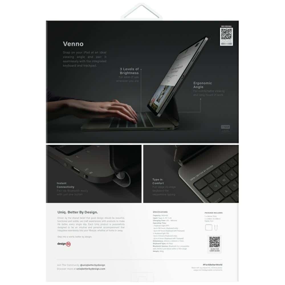 Θήκη UNIQ Venno Pro Magnetic Smart με πληκτρολόγιο για iPad Pro 13" M4 (2024) bl 8