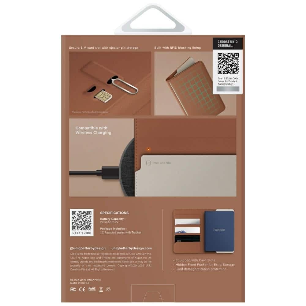 Θήκη διαβατηρίου UNIQ Belmont RFID καραμέλα μπεζ 7