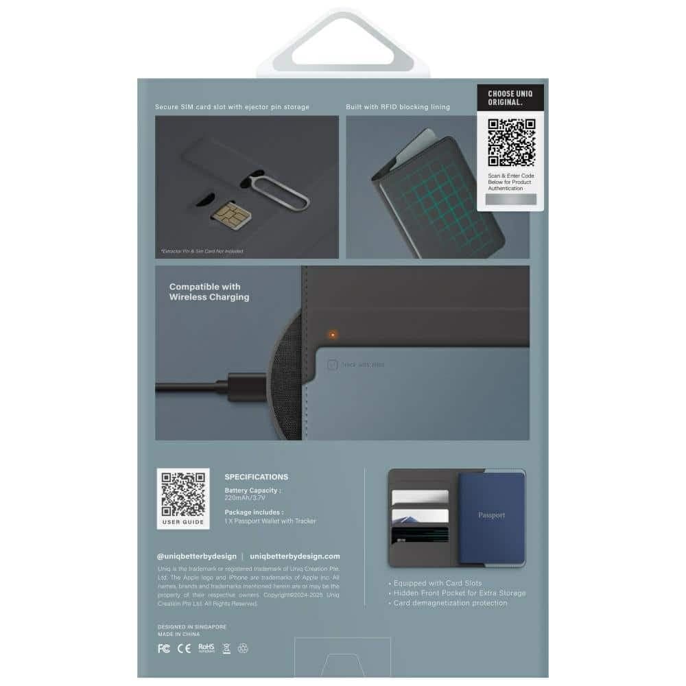 Θήκη διαβατηρίου UNIQ Belmont RFID μπλε 7