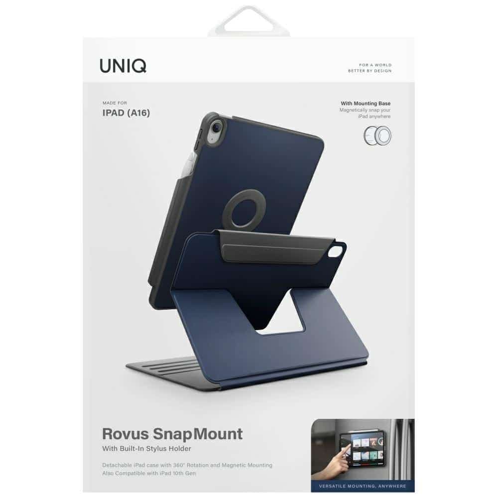 Θήκη UNIQ Rovus Snapmount Magnetic 360 Περιστρεφόμενη Αποσπώμενη για iPad 11" A16 (2025) / iPad 10.9" 10 10