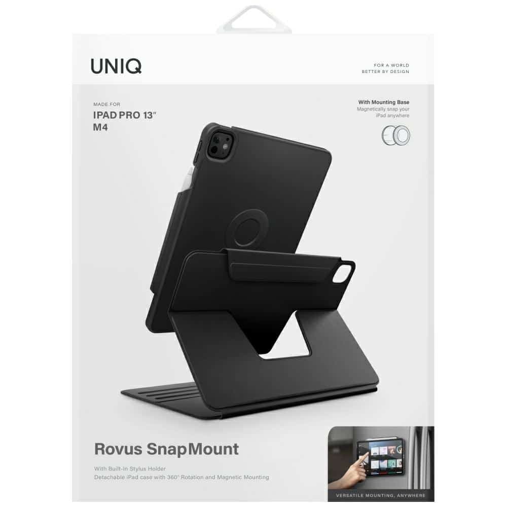 Θήκη UNIQ Rovus Snapmount Magnetic 360 Rotating Removal για iPad Pro 13" M4 (2024) μαύρη 10