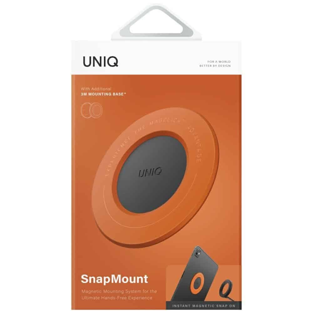 Μαγνητική βάση UNIQ SnapMount αυτοκόλλητηπορτοκαλί/ανθρακί 6