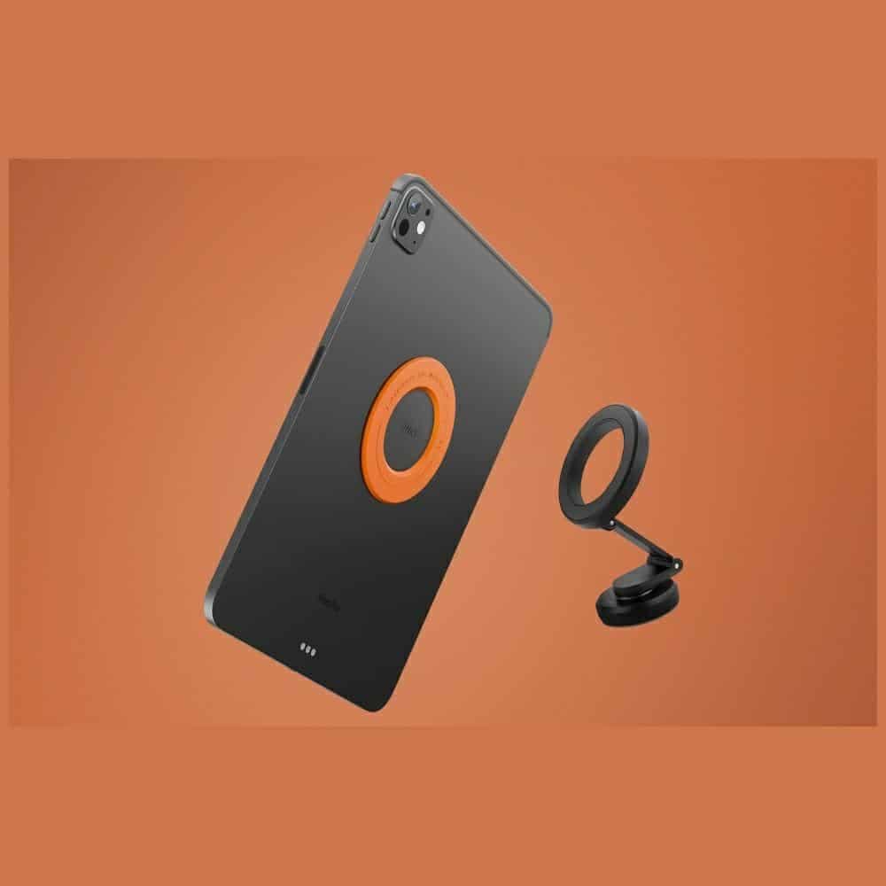 Μαγνητική βάση UNIQ SnapMount αυτοκόλλητηπορτοκαλί/ανθρακί 3