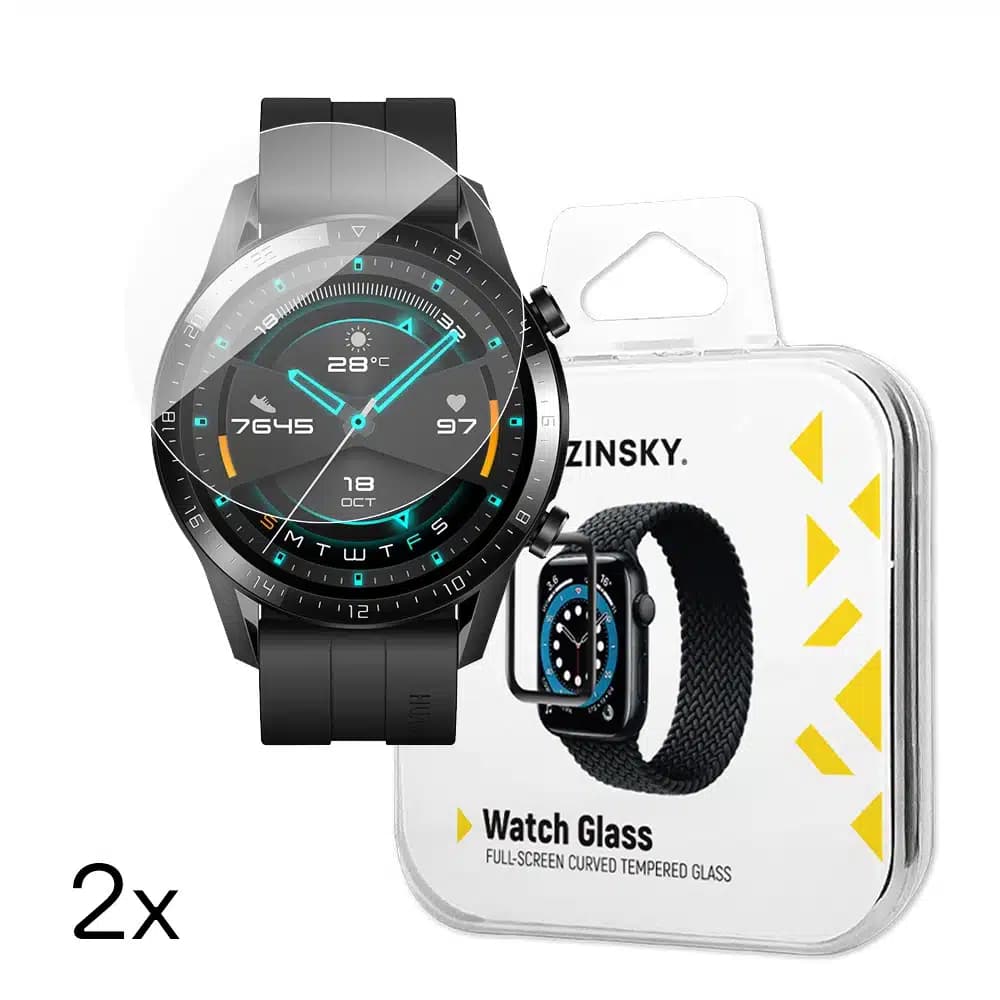 Wozinsky Full Glue Tempered Glass για Huawei Watch GT 2 / GT 2 Pro 46mm (2 τεμ.)