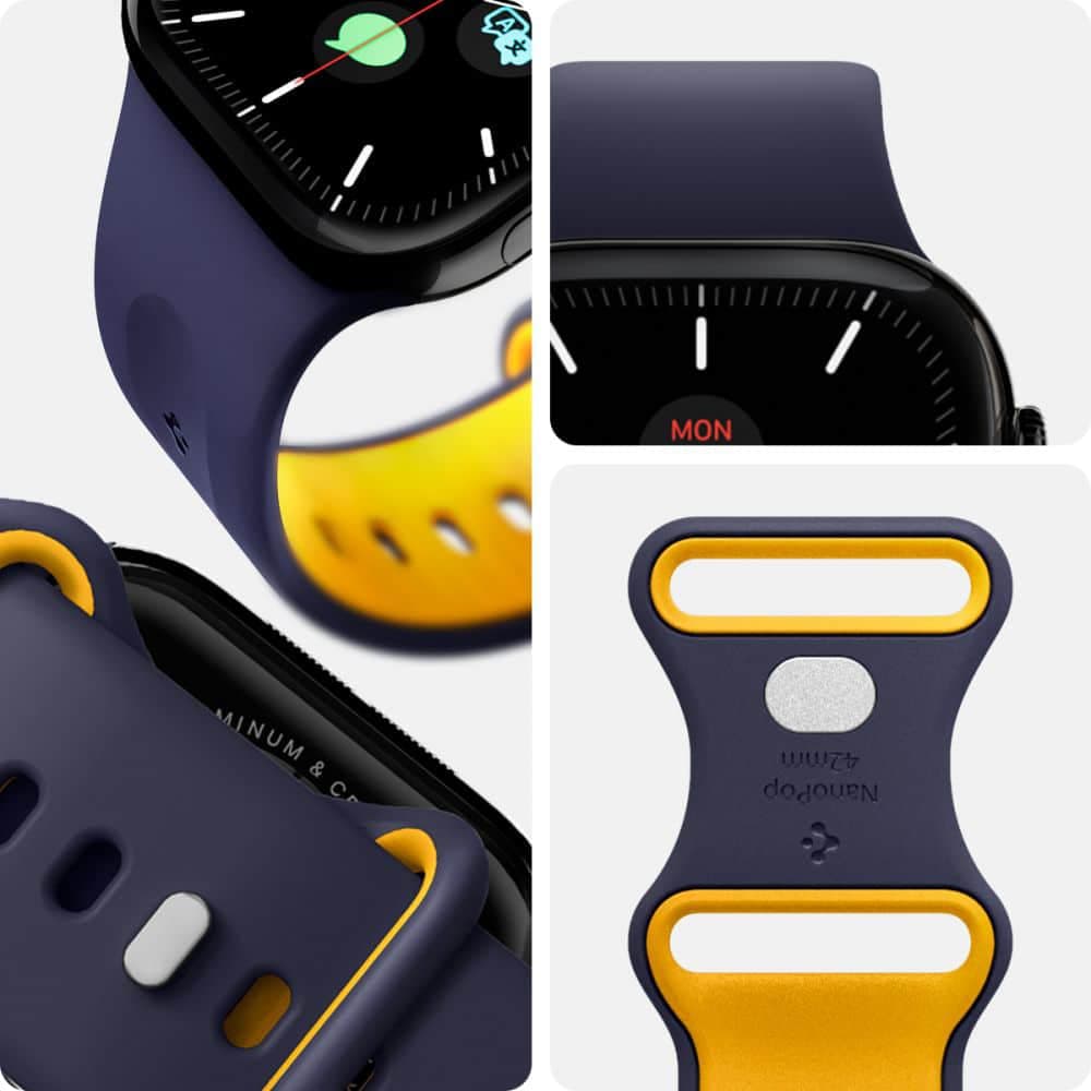 Spigen - Nano Pop - Apple Watch 1/2/3/4/5/6/7/8/9/10/SE/SE 2 (38/40/41/42mm) - Blueberry Navy 8