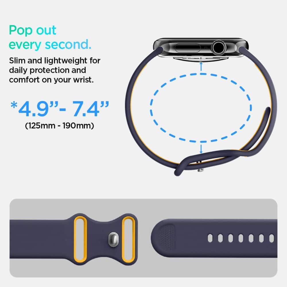 Spigen - Nano Pop - Apple Watch 1/2/3/4/5/6/7/8/9/10/SE/SE 2 (38/40/41/42mm) - Blueberry Navy 9