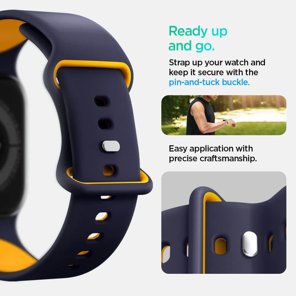 Spigen - Nano Pop - Apple Watch 1/2/3/4/5/6/7/8/9/10/SE/SE 2 (38/40/41/42mm) - Blueberry Navy 10
