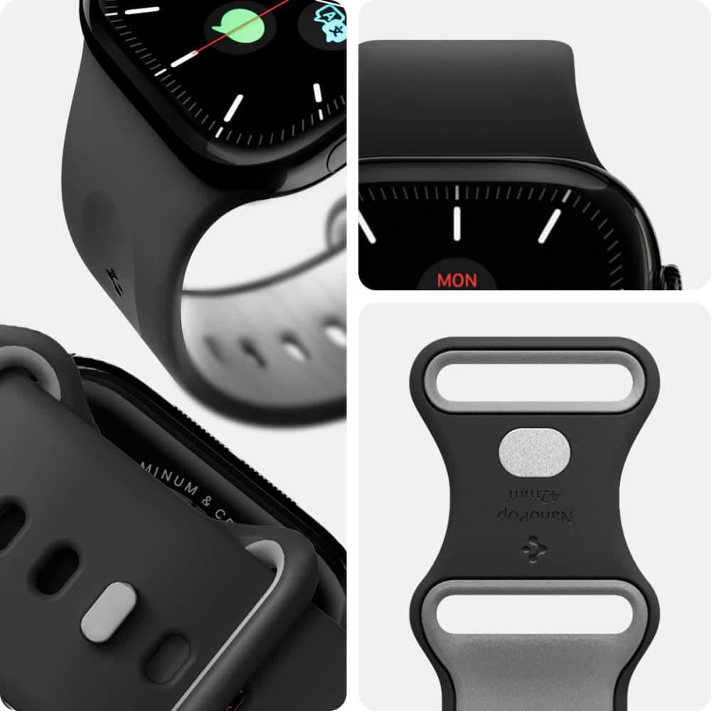 Spigen - Nano Pop - Apple Watch 1/2/3/4/5/6/7/8/9/10/SE/SE 2 (38/40/41/42mm) - Μαύρο Σουσάμι 8