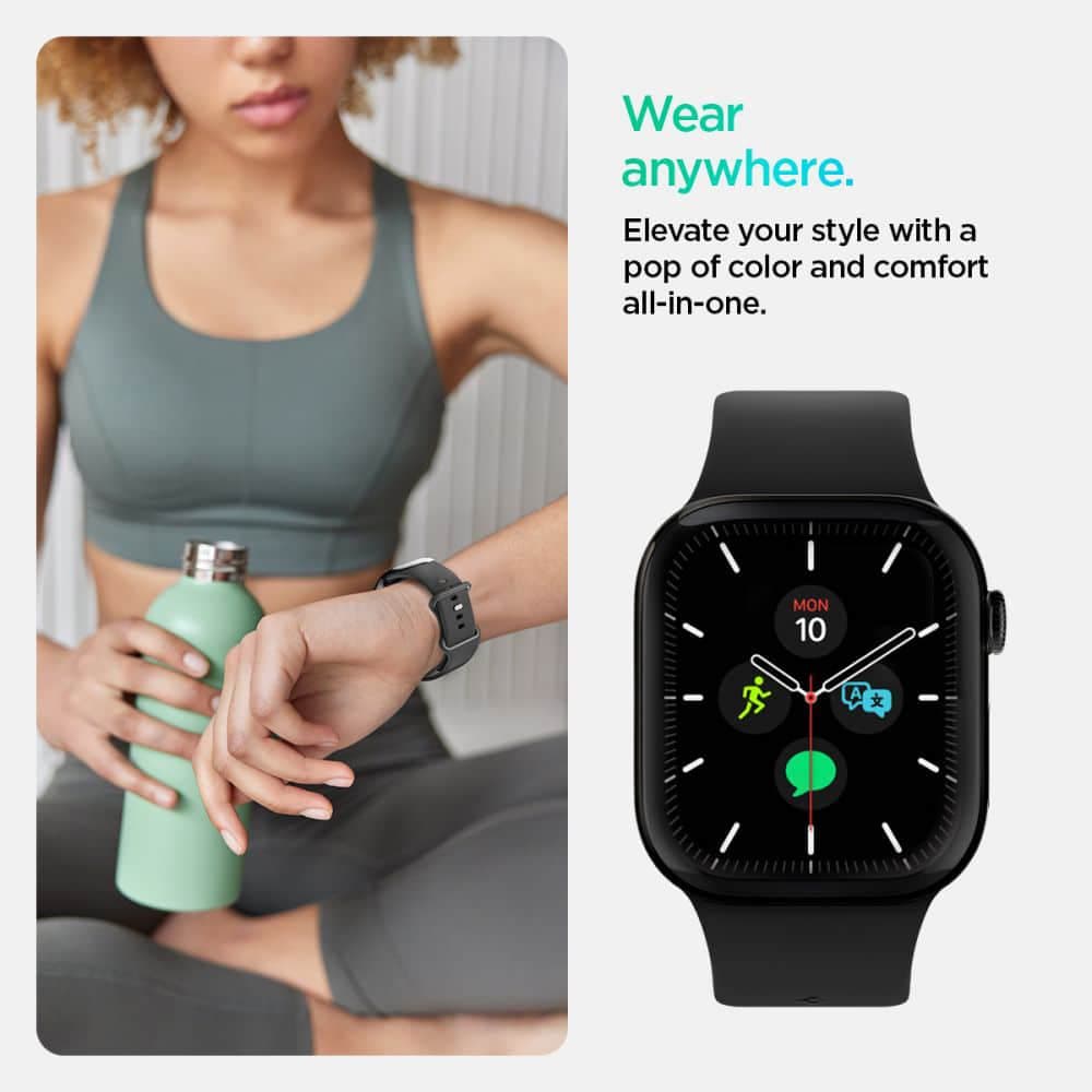Spigen - Nano Pop - Apple Watch 1/2/3/4/5/6/7/8/9/10/SE/SE 2 (38/40/41/42mm) - Μαύρο Σουσάμι 12