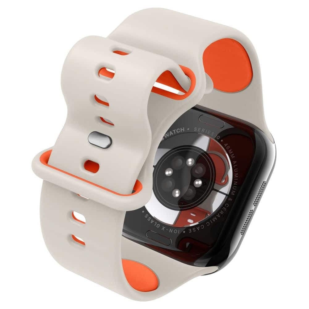 Spigen - Nano Pop - Apple Watch 1/2/3/4/5/6/7/8/9/10/SE/SE 2 (38/40/41/42mm) - Πορτοκαλί Μπεζ 4
