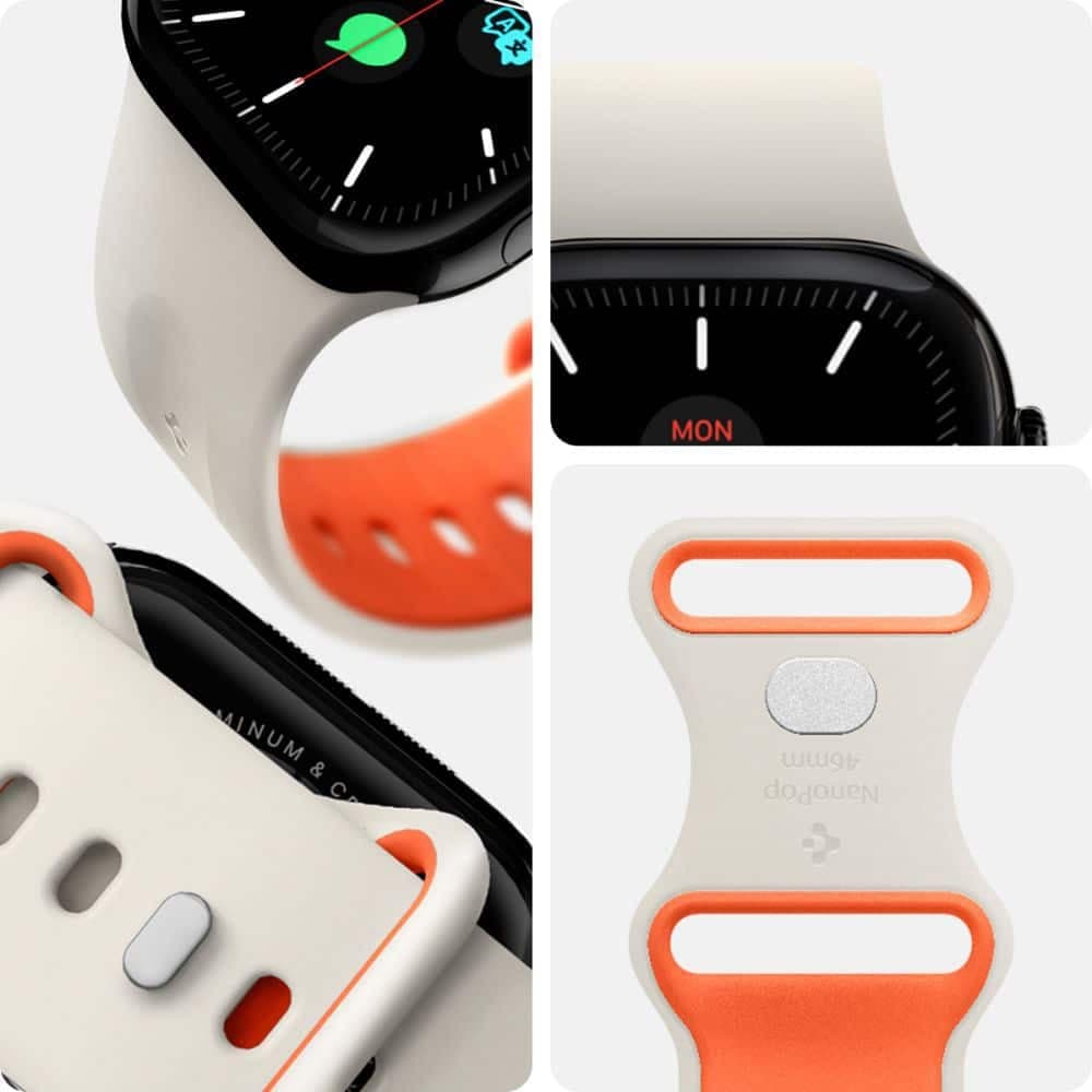Spigen - Nano Pop - Apple Watch 1/2/3/4/5/6/7/8/9/10/SE/SE 2 (38/40/41/42mm) - Πορτοκαλί Μπεζ 8