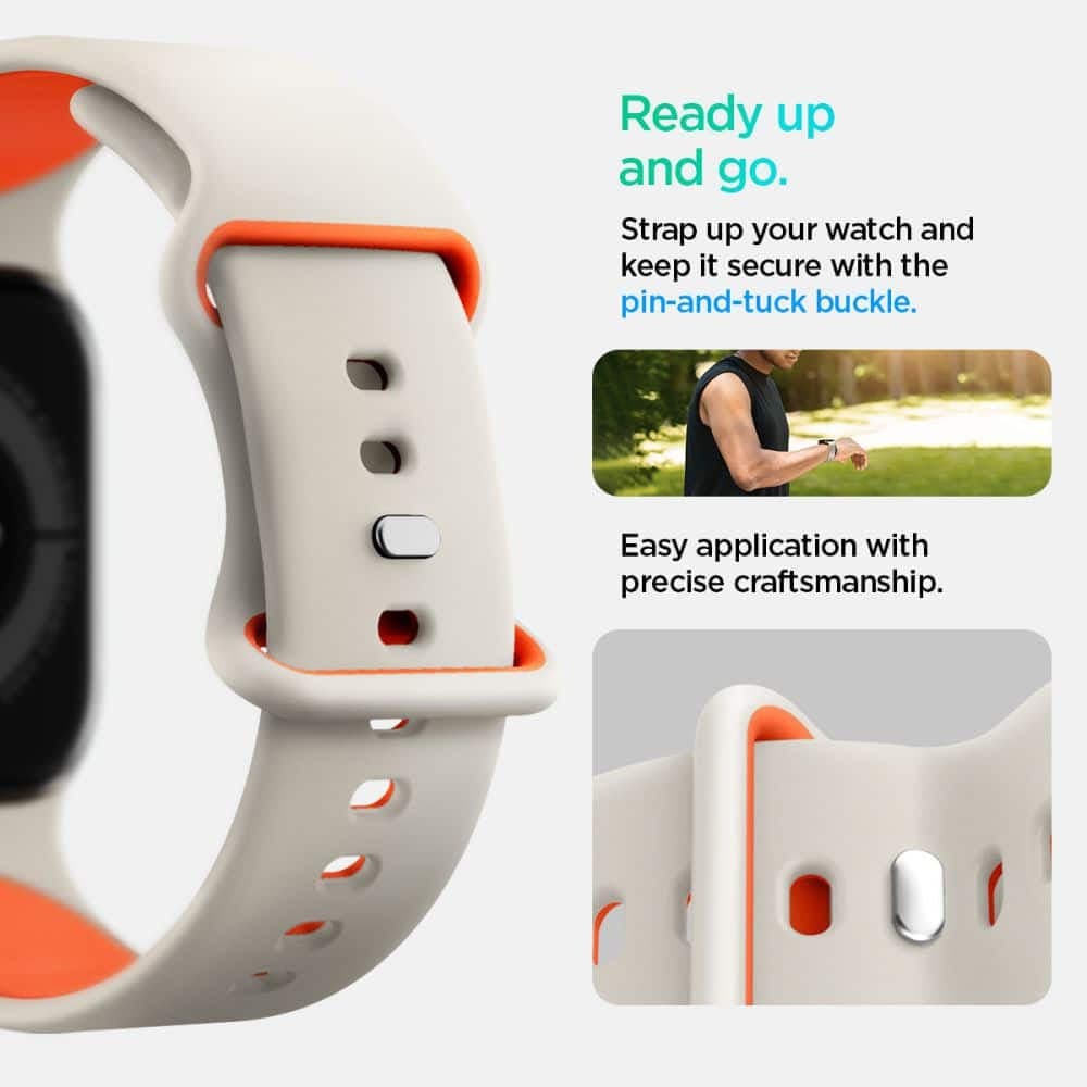 Spigen - Nano Pop - Apple Watch 1/2/3/4/5/6/7/8/9/10/SE/SE 2 (38/40/41/42mm) - Πορτοκαλί Μπεζ 12