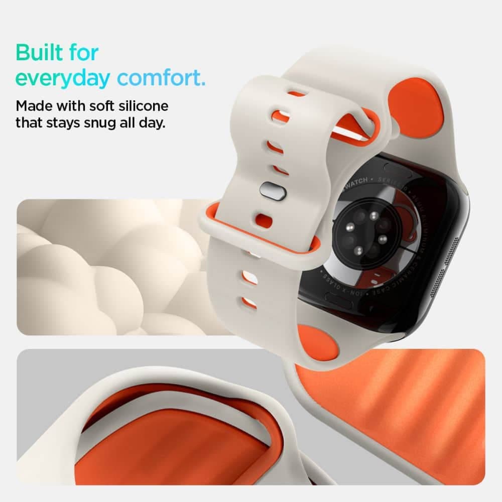 Spigen - Nano Pop - Apple Watch 1/2/3/4/5/6/7/8/9/10/SE/SE 2 (38/40/41/42mm) - Πορτοκαλί Μπεζ 9