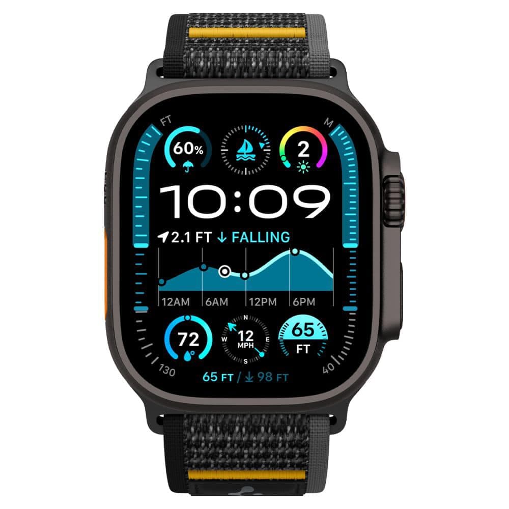 Spigen - Athlex Air - Apple Watch 6 / 7 / 8 / 9 / 10 / SE / SE 2 / Ultra / Ultra 2 (44/45/46/49mm) - Active Μαύρο 5