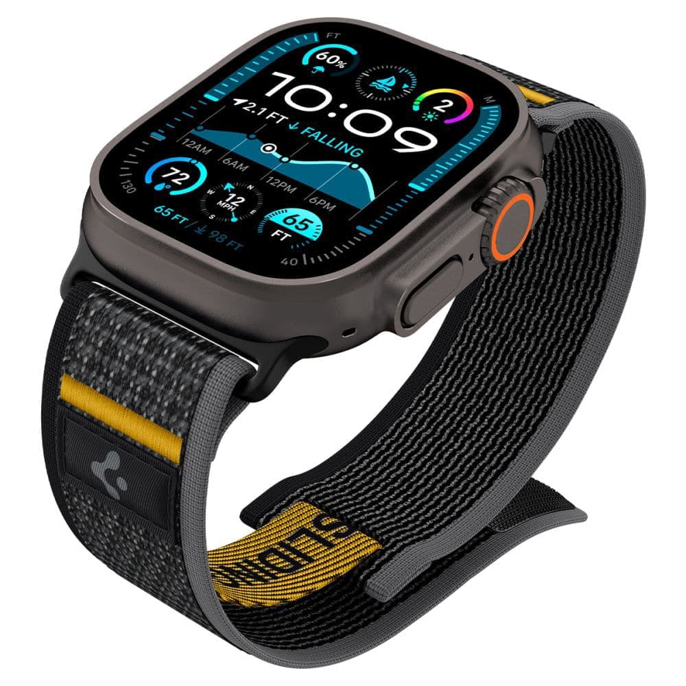 Spigen - Athlex Air - Apple Watch 6 / 7 / 8 / 9 / 10 / SE / SE 2 / Ultra / Ultra 2 (44/45/46/49mm) - Active Μαύρο 4