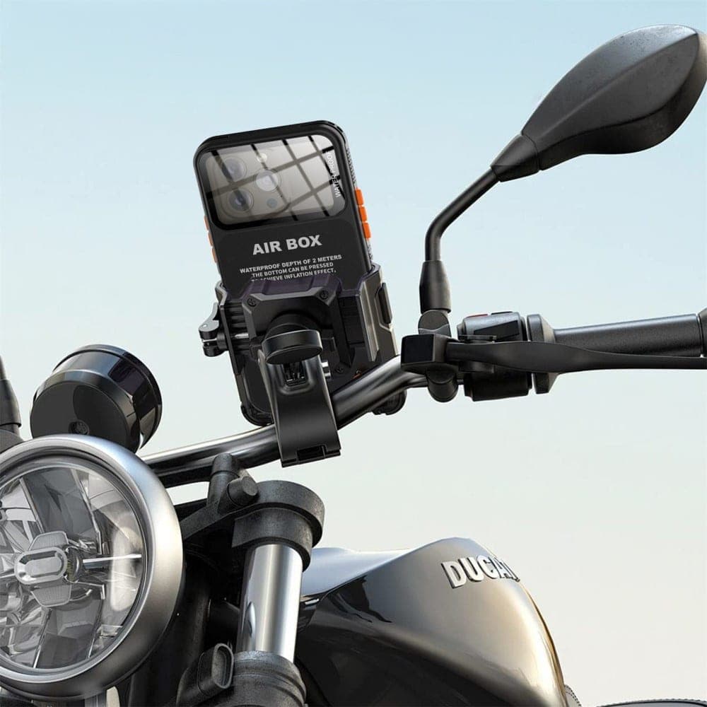 ShellBox - Αδιάβροχη θήκη AirBox IP68 (μέγιστο 6,9 ίντσες) - Μοντέλο Universal για τηλέφωνο (μέγιστο βάθος 15 χιλιοστών) - Μαύρο 3