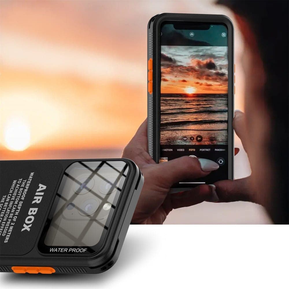 ShellBox - Αδιάβροχη θήκη AirBox IP68 (μέγιστο 6,9 ίντσες) - Μοντέλο Universal για τηλέφωνο (μέγιστο βάθος 15 χιλιοστών) - Μαύρο 4