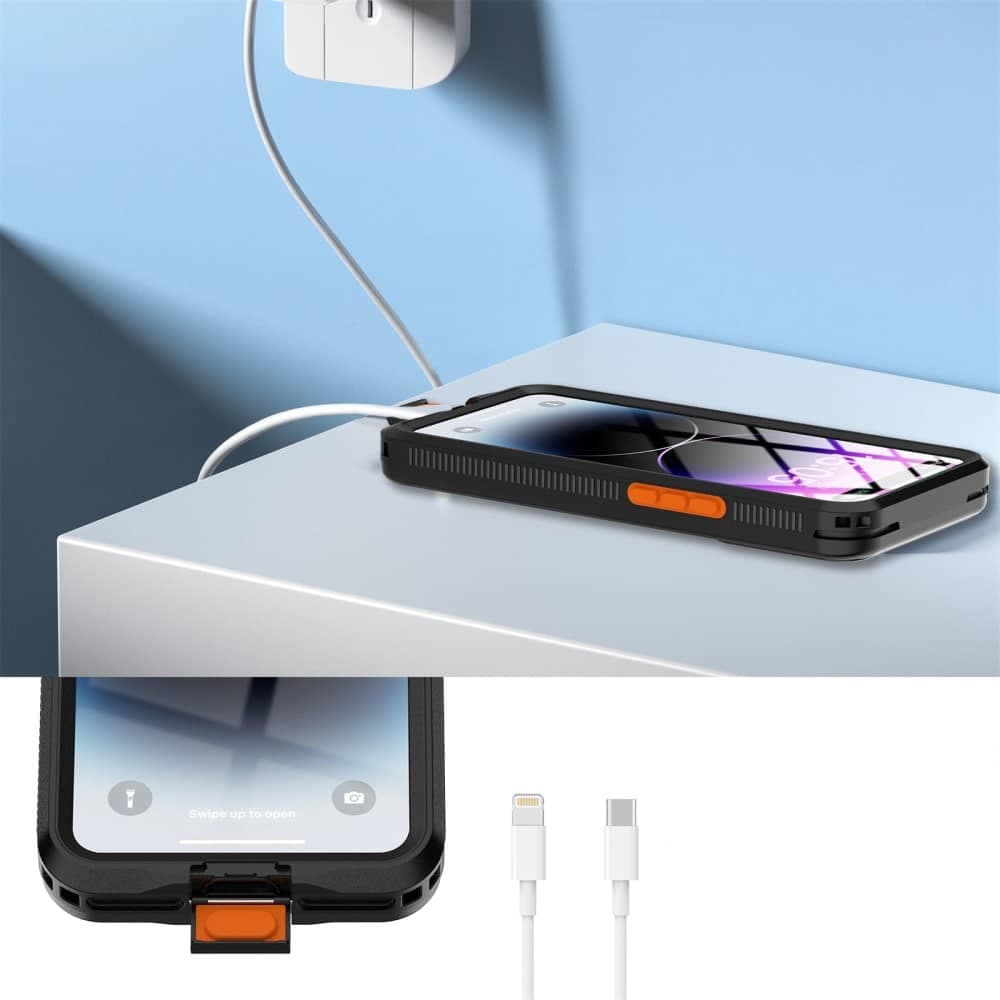 ShellBox - Αδιάβροχη θήκη AirBox IP68 (μέγιστο 6,9 ίντσες) - Μοντέλο Universal για τηλέφωνο (μέγιστο βάθος 15 χιλιοστών) - Μαύρο 6
