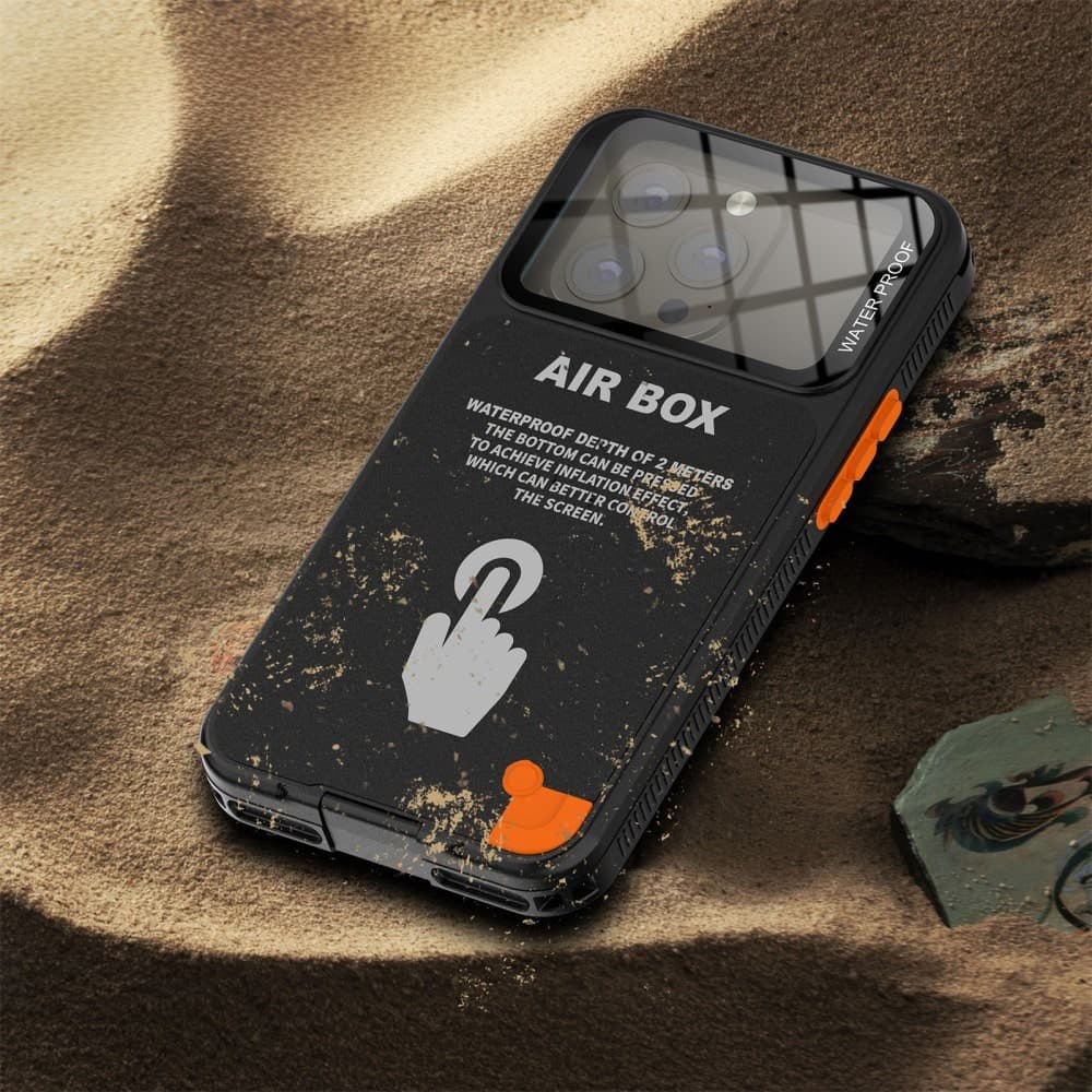 ShellBox - Αδιάβροχη θήκη AirBox IP68 (μέγιστο 6,9 ίντσες) - Μοντέλο Universal για τηλέφωνο (μέγιστο βάθος 15 χιλιοστών) - Μαύρο 5