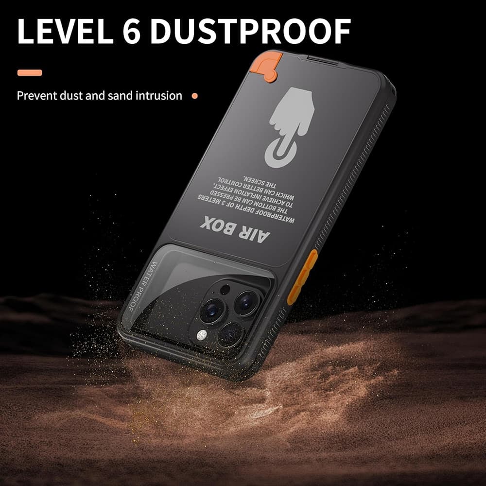 ShellBox - Αδιάβροχη θήκη AirBox IP68 (6,1 ίντσες) - iPhone 12/12 Pro/13/13 Pro/14/14 pro/15/15 Pro/16 - Μαύρη 4