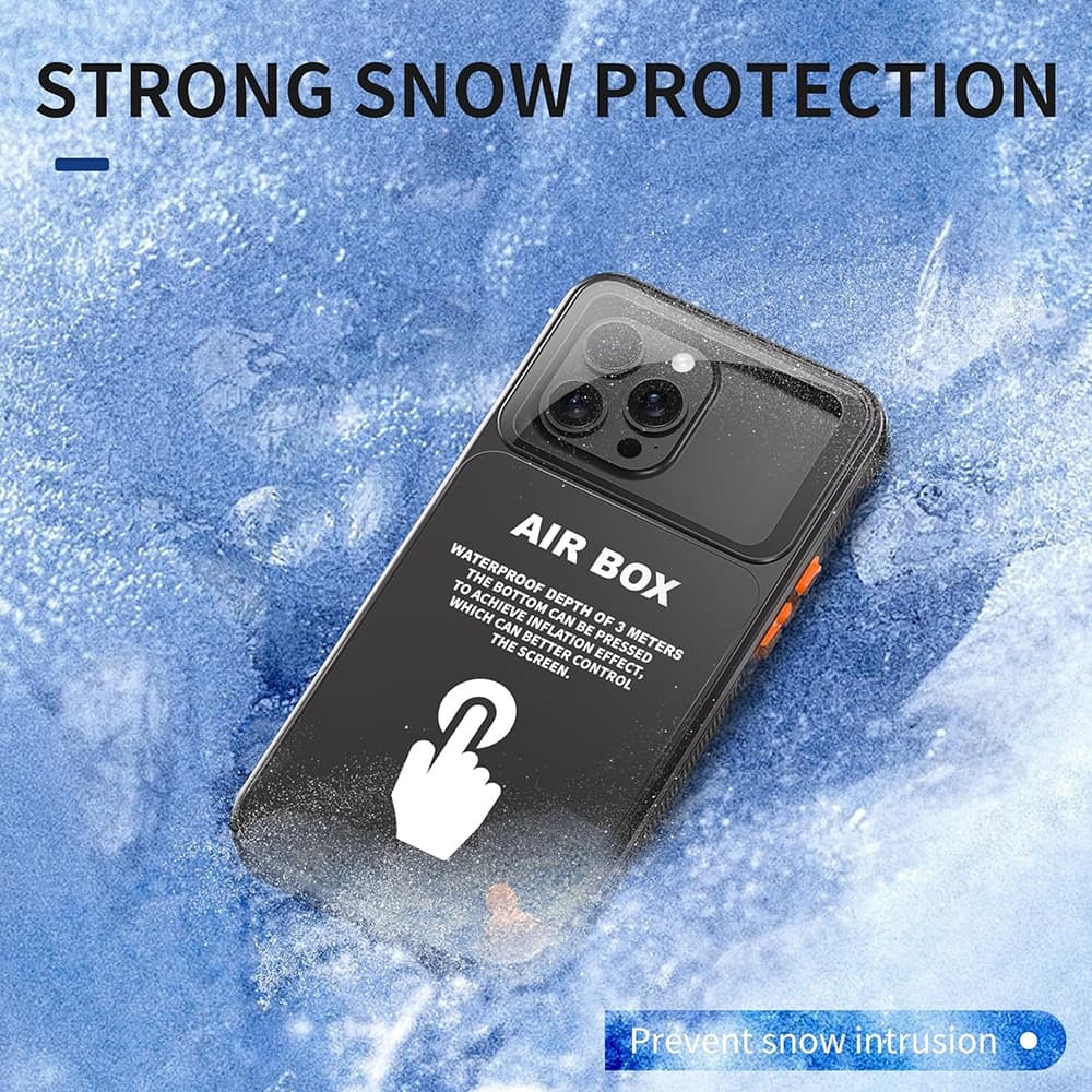 ShellBox - Αδιάβροχη θήκη AirBox IP68 (6,1 ίντσες) - iPhone 12/12 Pro/13/13 Pro/14/14 pro/15/15 Pro/16 - Μαύρη 5