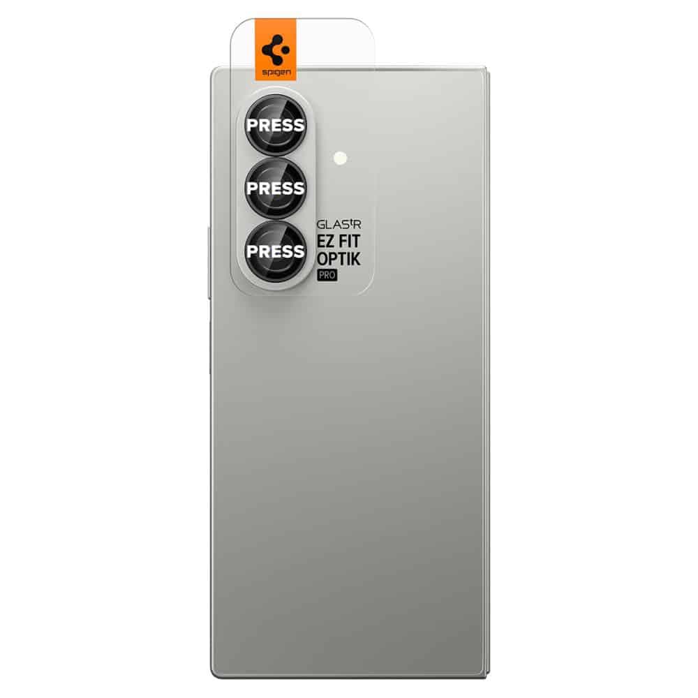 Spigen - Γυαλί Κάμερας Optik.tR EZ Fit Pro HD (συσκευασία 2 τεμαχίων) - Samsung Galaxy Z Fold7 - Μαύρο 2