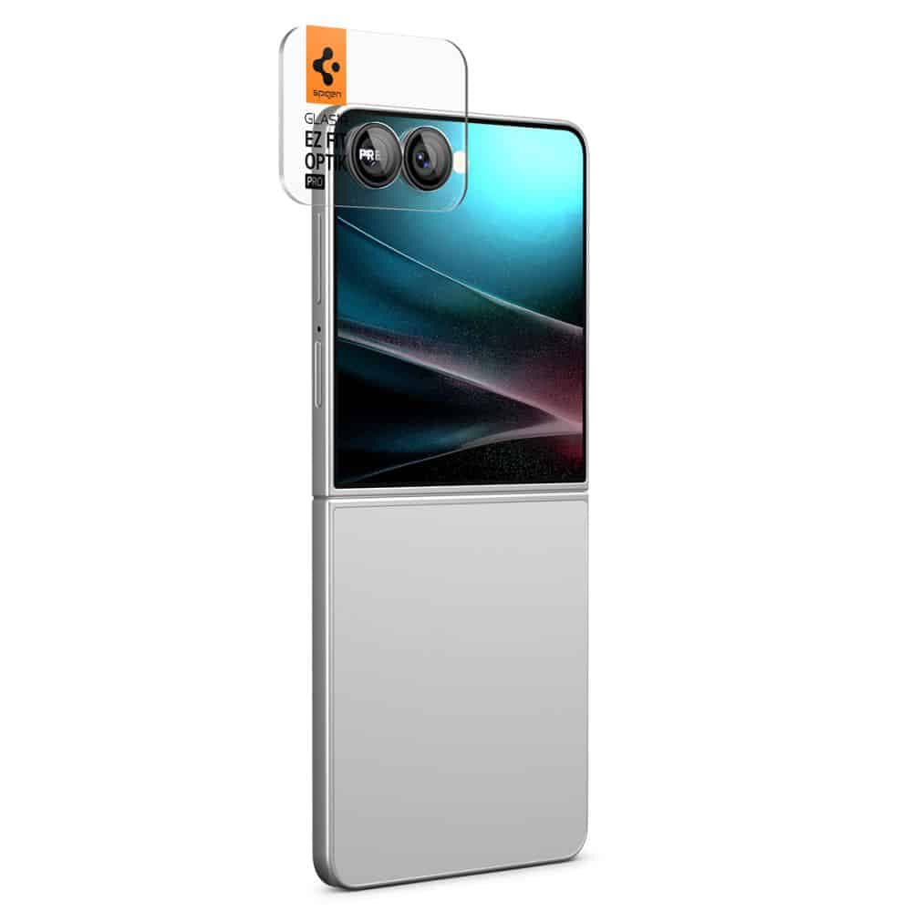 Spigen - Γυαλί Κάμερας Optik.tR EZ Fit Pro HD (συσκευασία 2 τεμαχίων) - Samsung Galaxy Z Flip7 - Μαύρο 2