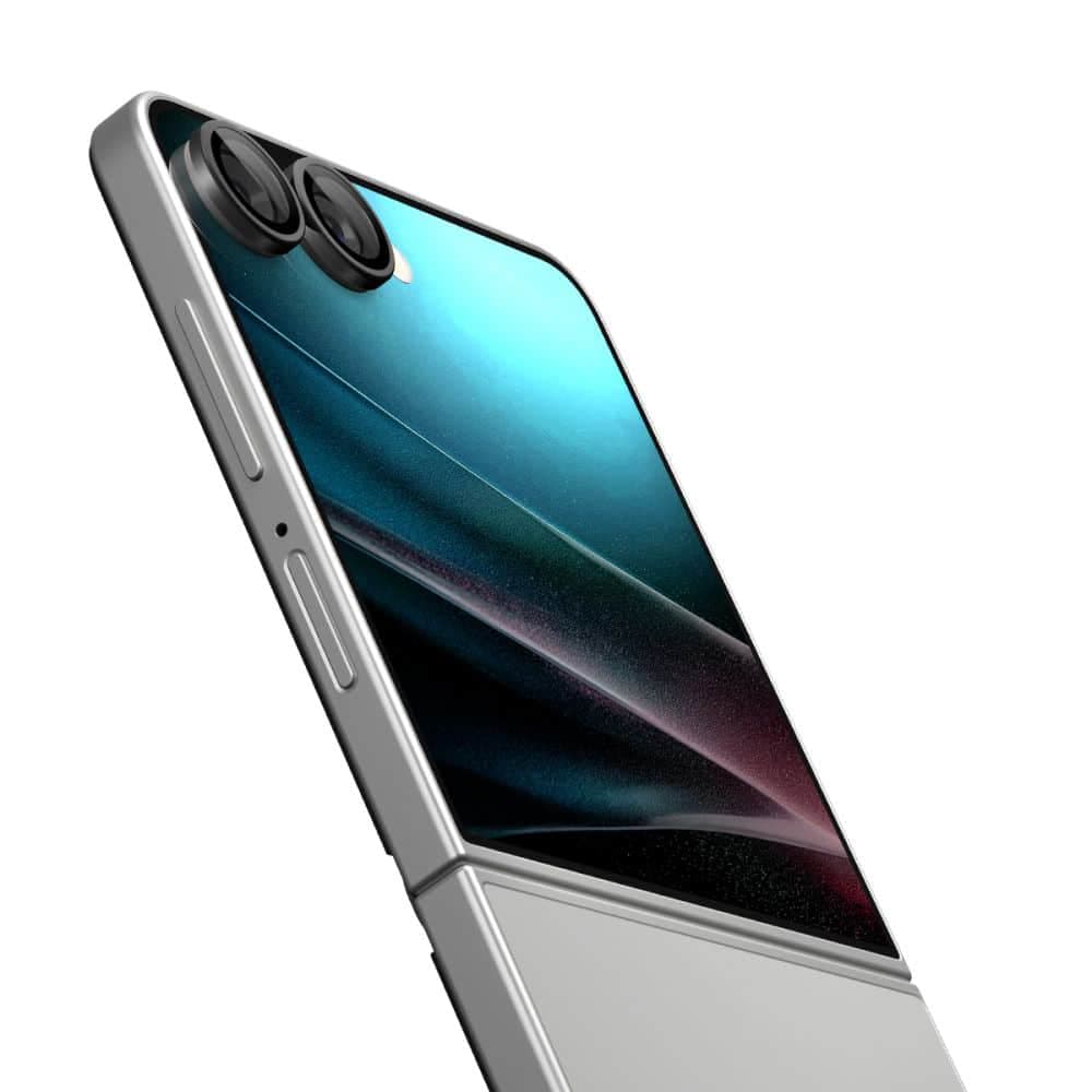 Spigen - Γυαλί Κάμερας Optik.tR EZ Fit Pro HD (συσκευασία 2 τεμαχίων) - Samsung Galaxy Z Flip7 - Μαύρο 6