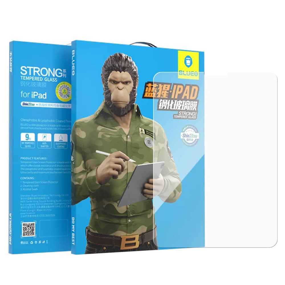 Blueo - Σκληρυμένο γυαλί HD με εφαρμοστή Pro - iPad Pro 13 (2024) - Διαφανές