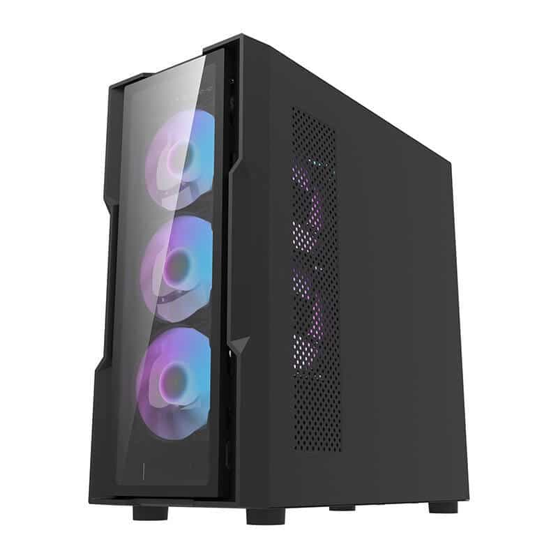 Darkflash DK431 Γυάλινη θήκη υπολογιστή (μαύρη) + 4 ανεμιστήρες RGB 4