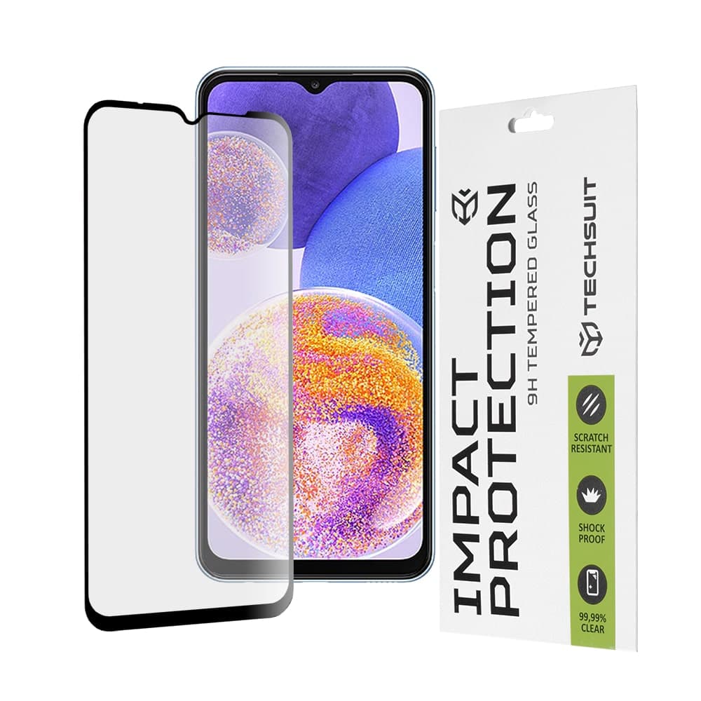 Techsuit - 111D Πλήρης Κάλυψη / Full Glue Γυαλί - Samsung Galaxy A13 4G / M13 / A23 / A23 5G / F23 / M23 / M33 / F13 - Μαύρο