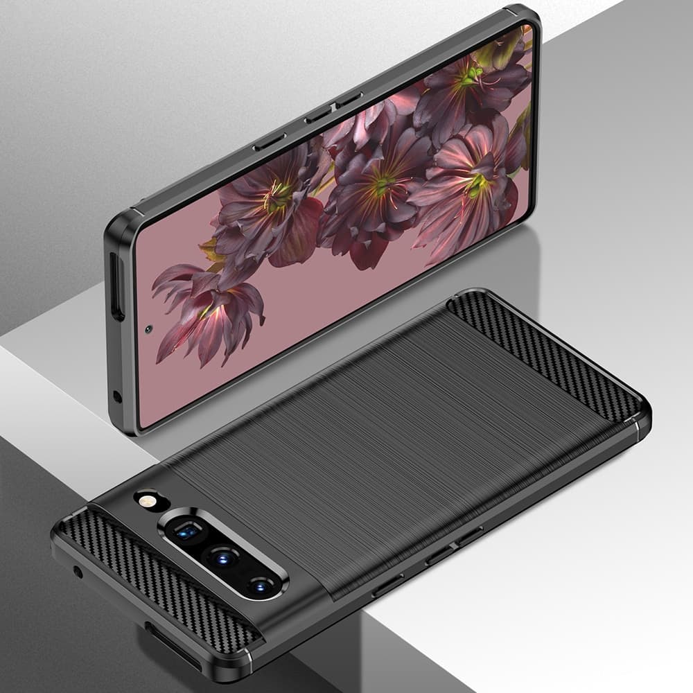Techsuit Carbon Silicone - θήκη για Google Pixel 7 Pro - Μαύρο 2