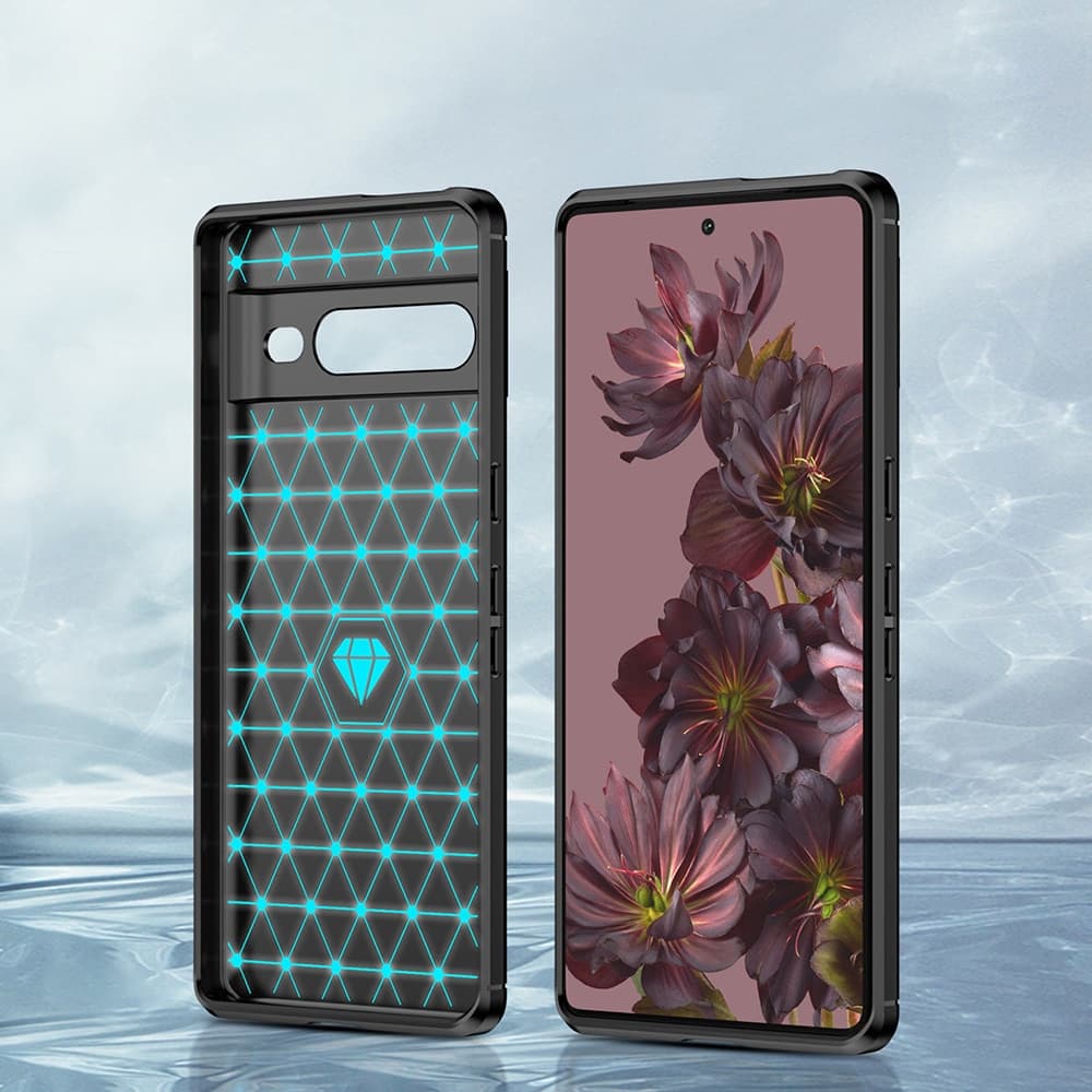 Techsuit Carbon Silicone - θήκη για Google Pixel 7 Pro - Μαύρο 5