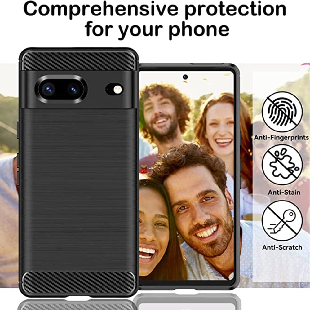 Techsuit Carbon Silicone - θήκη για Google Pixel 7 - Μαύρο 2