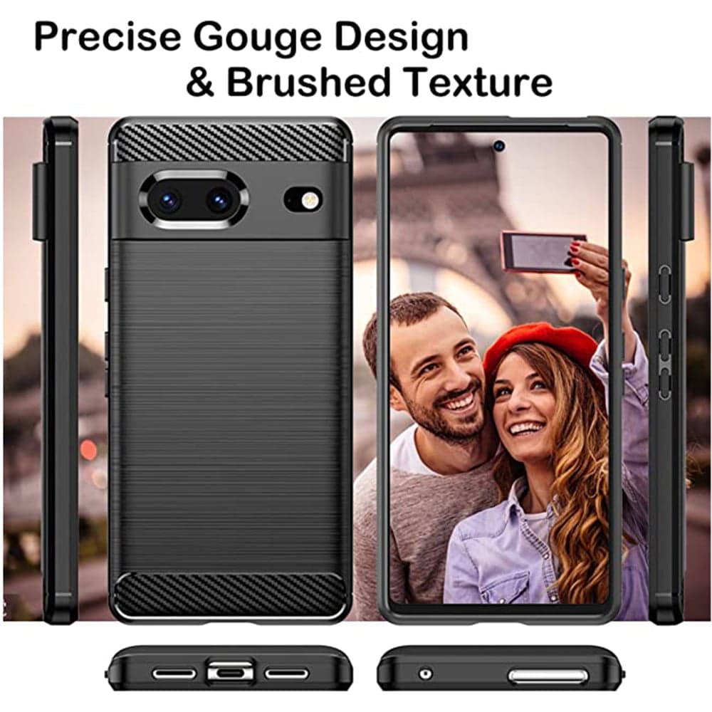 Techsuit Carbon Silicone - θήκη για Google Pixel 7 - Μαύρο 4