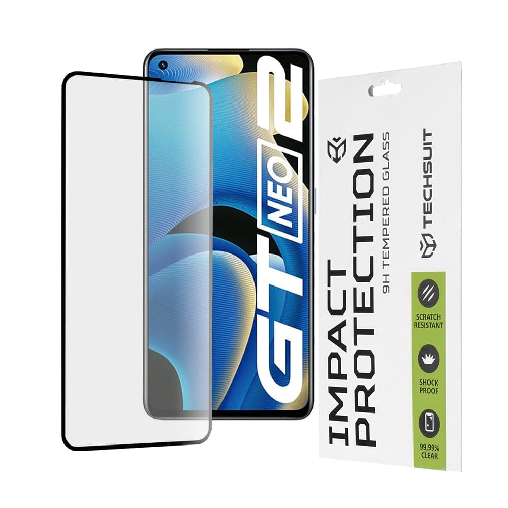 Techsuit - 111D Πλήρης Κάλυψη / Full Glue Γυαλί - Realme GT Neo2 / GT2 / GT Neo 3T / GT Neo 3T Dragon Ball Z Edition - Μαύρο