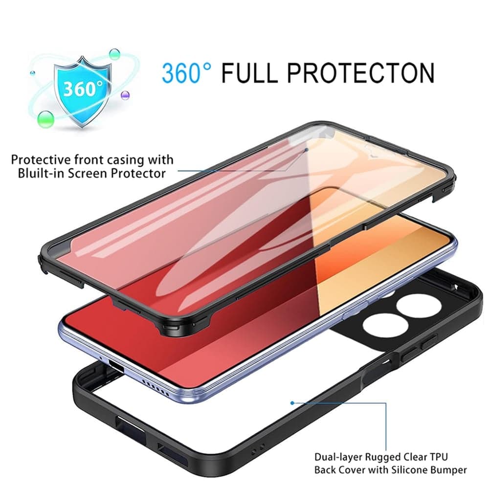 Techsuit ColorVerse 360 Series - θήκη για Xiaomi Redmi Note 13 Pro / Poco M6 - Μαύρο 2