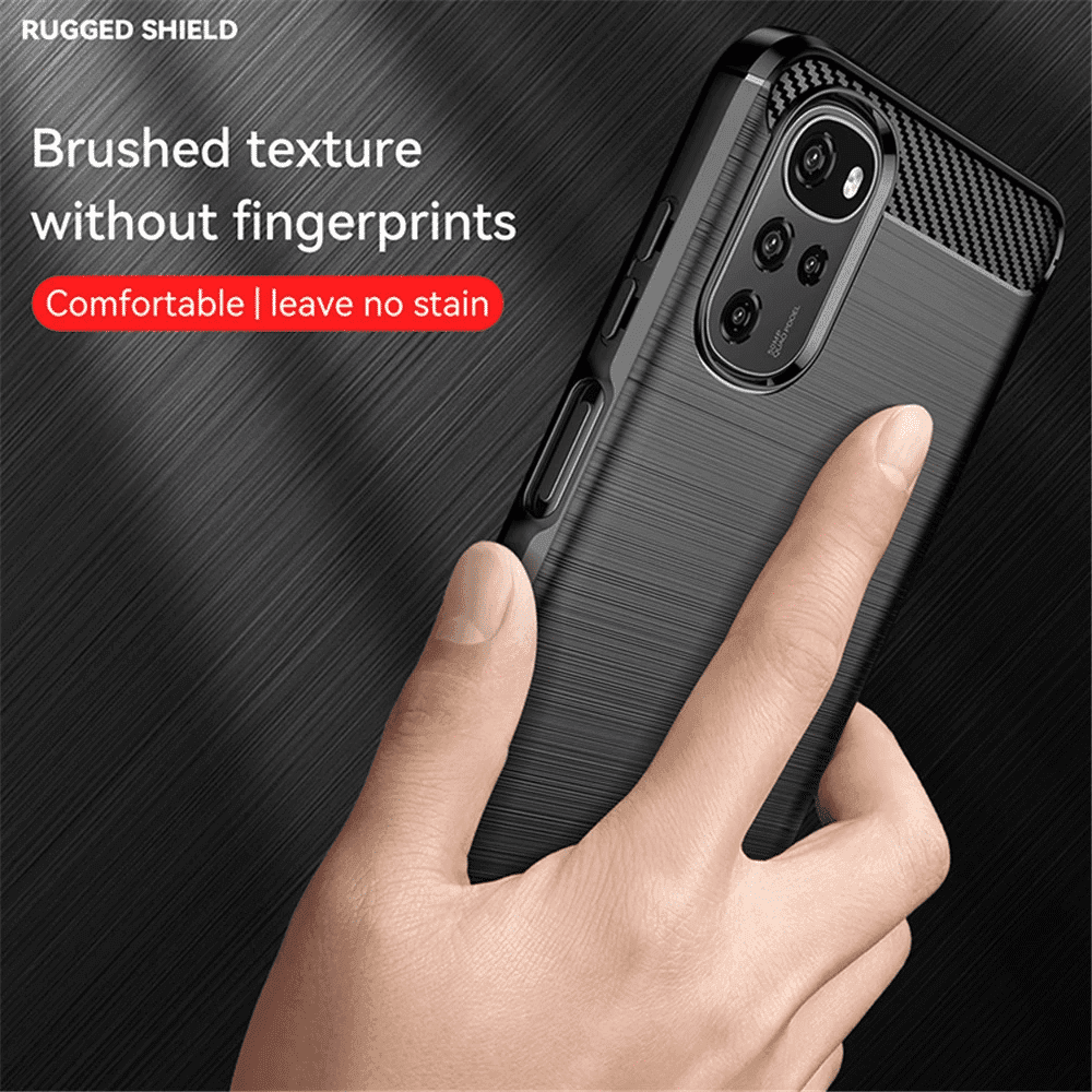 Techsuit Carbon Silicone - θήκη για Motorola Moto G22 - Μαύρο 4