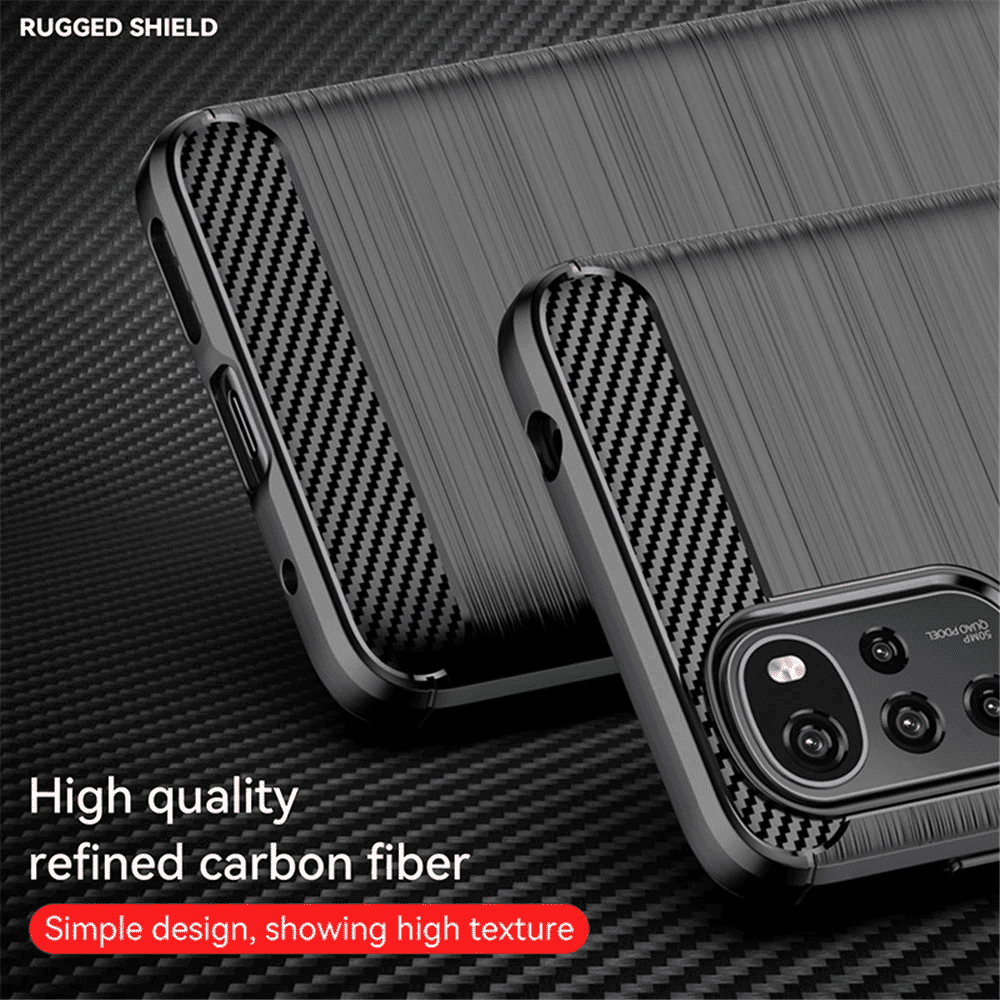 Techsuit Carbon Silicone - θήκη για Motorola Moto G22 - Μαύρο 5