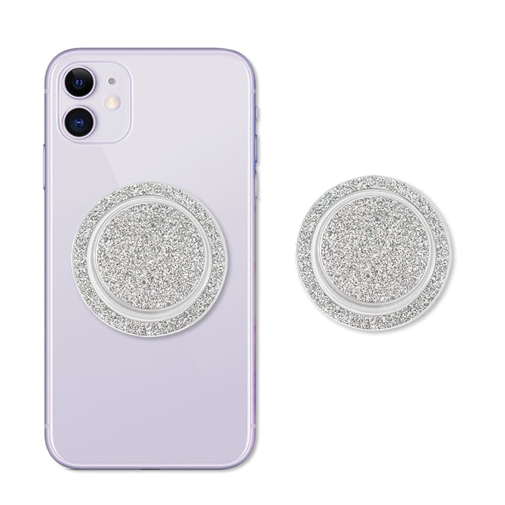 Techsuit - MagSafe Phone Ring (MPR1) - Round Shape, Polycarbonate - Silver